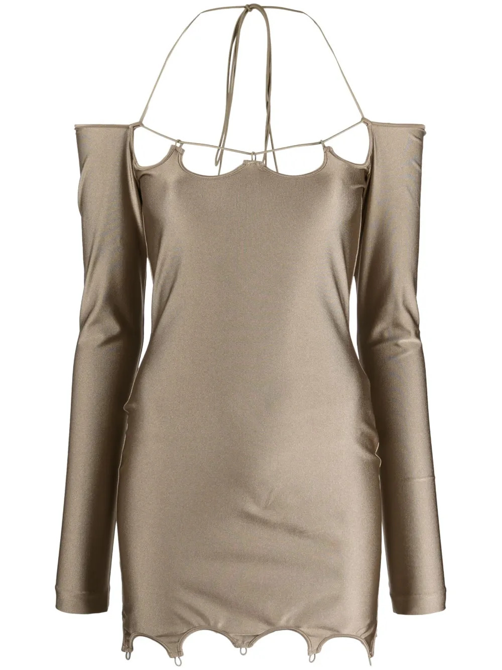 The Attico Lyna off-shoulder Minidress - Farfetch | Farfetch Global