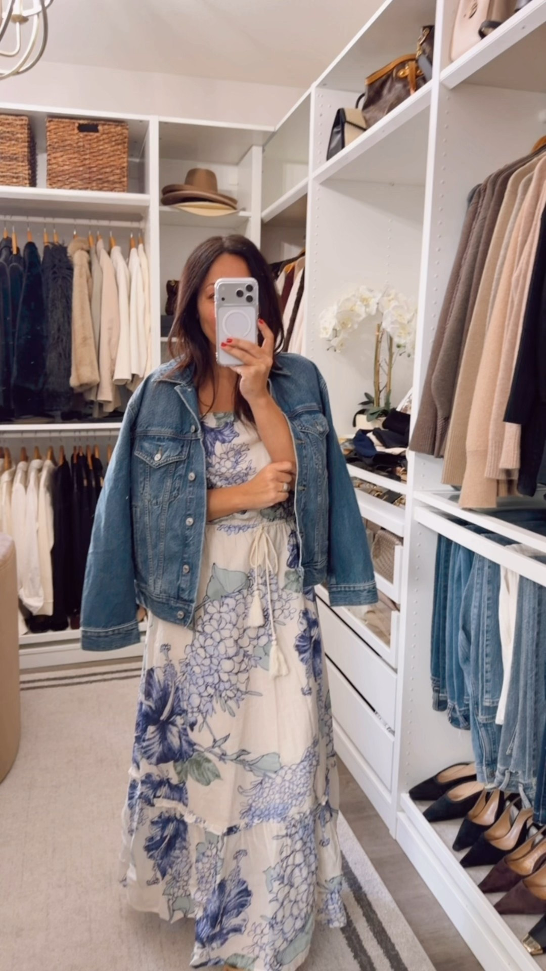 Wearing a small in both 