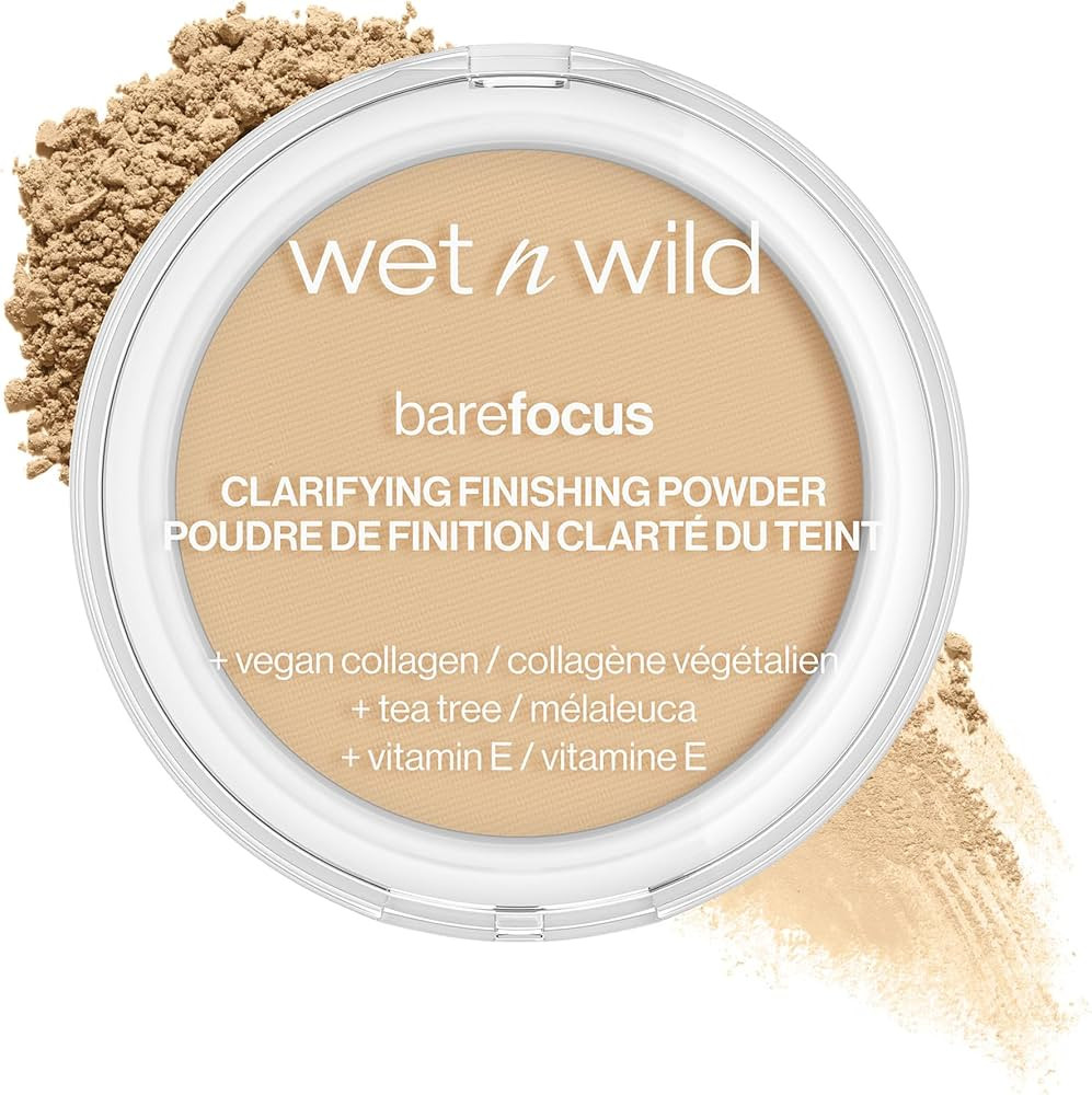 wet n wild Bare Focus Clarifying Finishing Powder | Matte | Pressed Setting Powder Medium-Tan | Amazon (US)