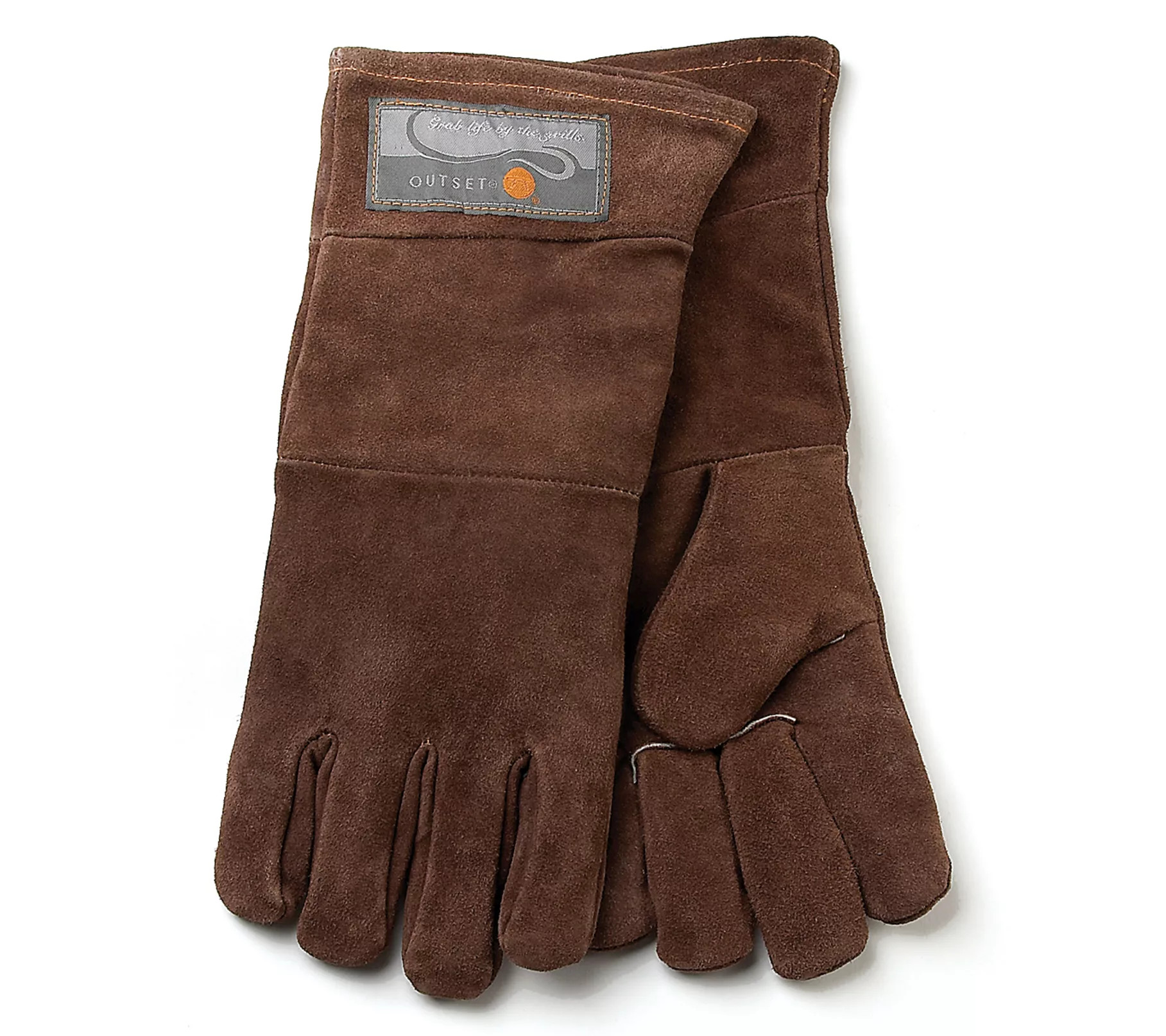 Outset Grill Gloves Leather 15" Set of 2 - QVC.com | QVC