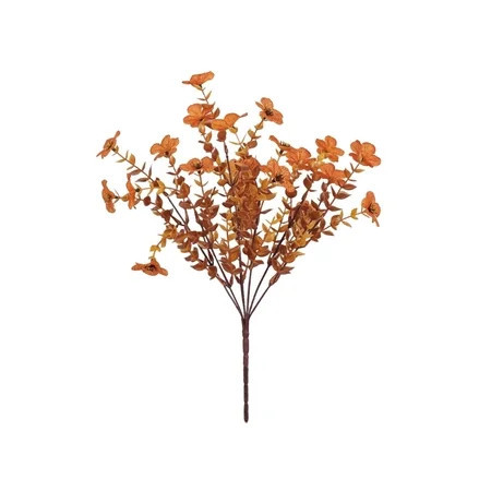 Orange 12 Pack Orange Fall Violet Bouquet 35Cm Artificial Flower Decor | Walmart (US)