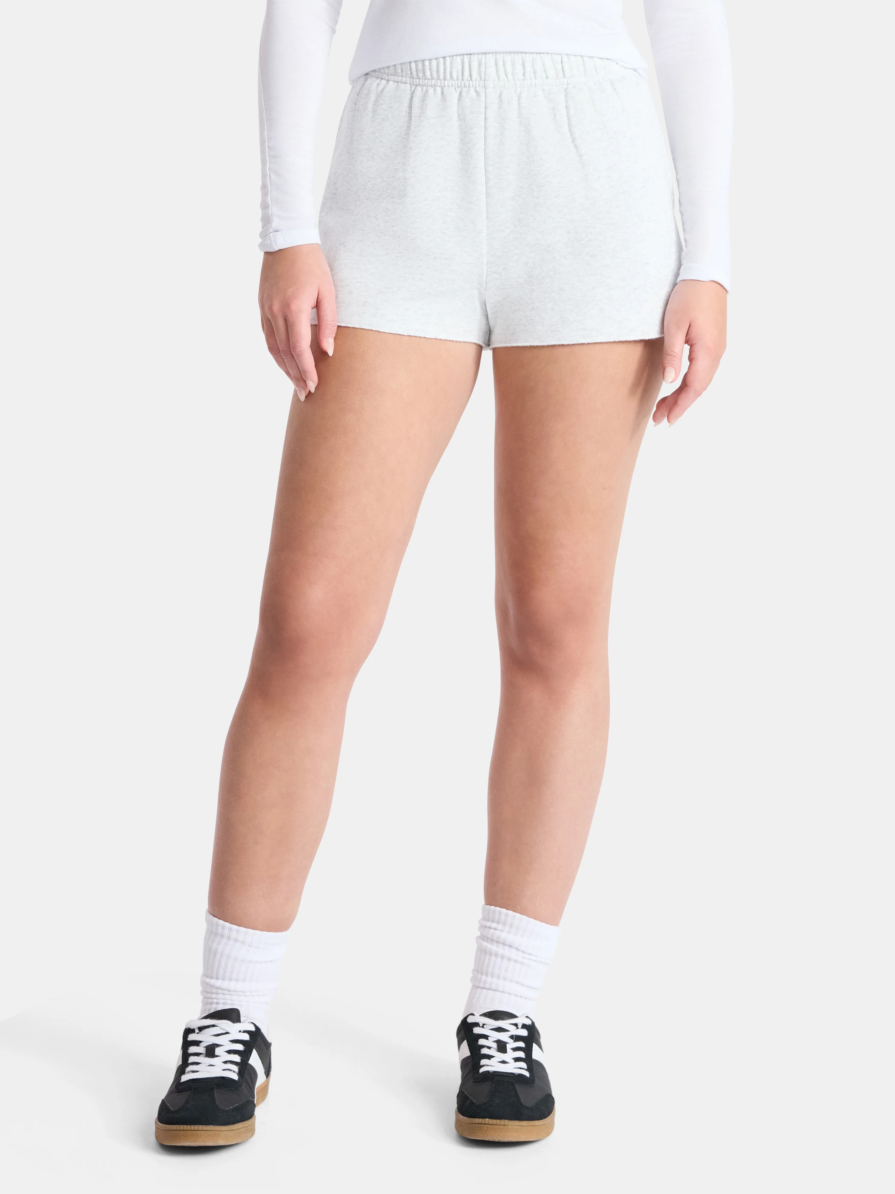 No Boundaries Fleece Foldover Shorts, 2'' Inseam, Women’s | Walmart (US)