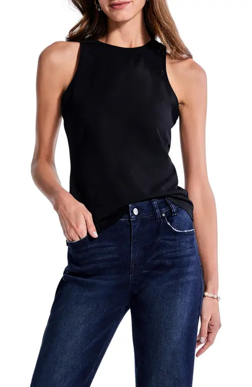 NIC+ZOE Perfect High Neck Tank in Black Onyx at Nordstrom, Size Large | Nordstrom