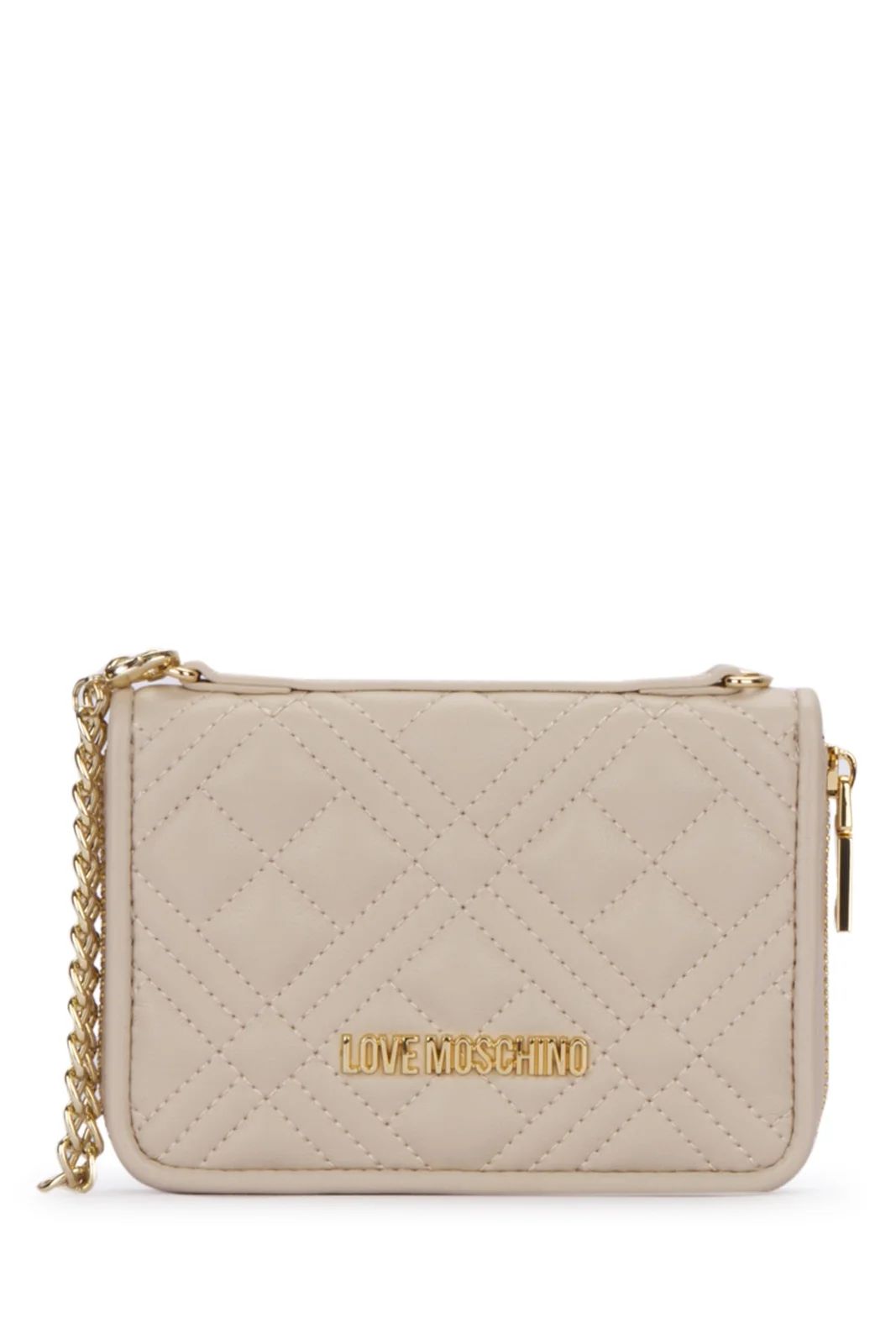 Love Moschino Quilted Chain-Detail Wallet | Cettire Global
