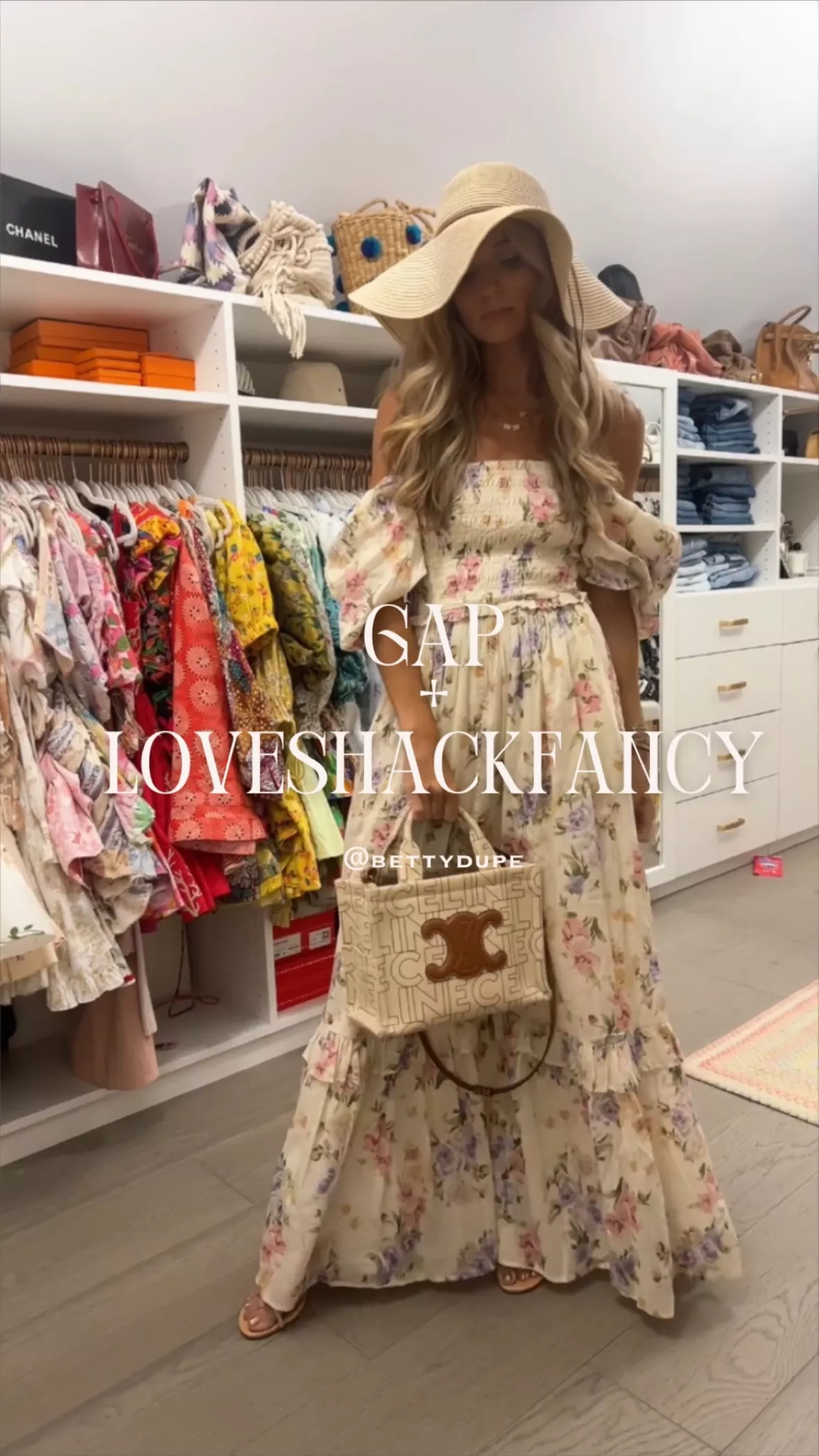 Gap × LoveShackFancy Floral Puff Sleeve Maxi Dress