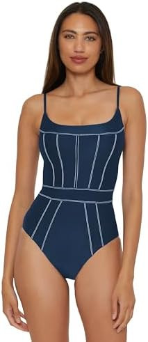 Becca Womens Color Sheen One Piece Swimsuit, Sexy Satin, Bathing Suits for Women | Amazon (US)