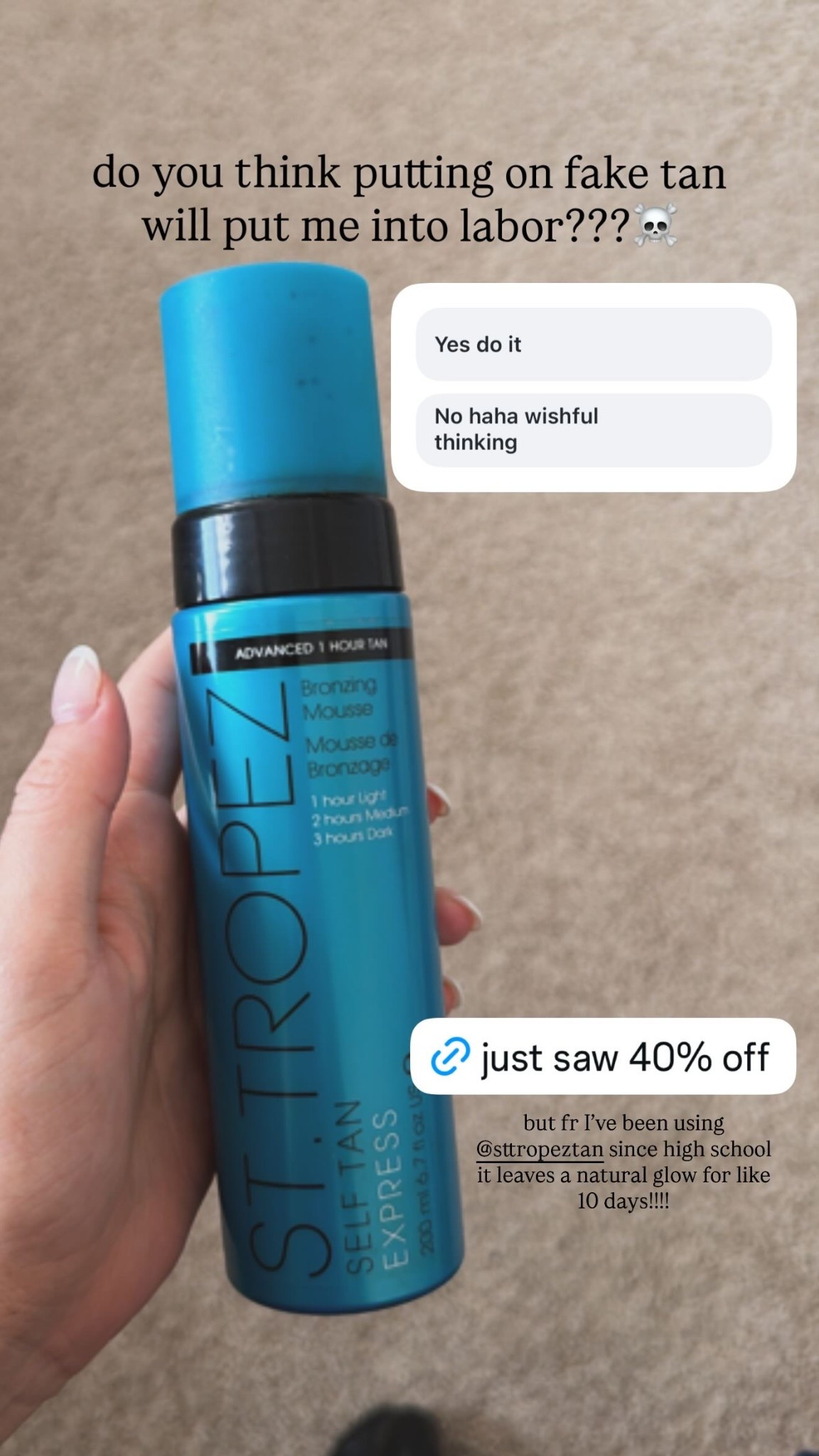 I’ve been using @sttropeztan since high school it leaves a natural glow for like 10 days!!!! do

#LTKselfcare #LTKmomlife