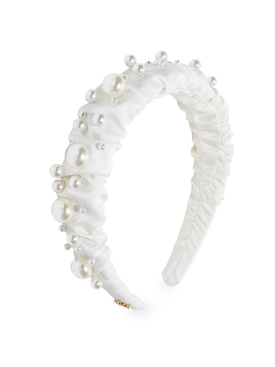 Women's Kelly Imitation Pearl Headband - Ivory | Saks Fifth Avenue