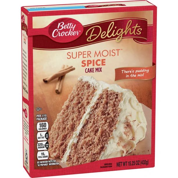 Betty Crocker Super Moist Spice Cake Mix, 15.25 oz - Walmart.com | Walmart (US)