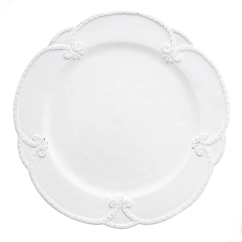 Bella Bianca Rosette 11.25" Dinner Plate (Part number: BBS1004) | Wayfair North America