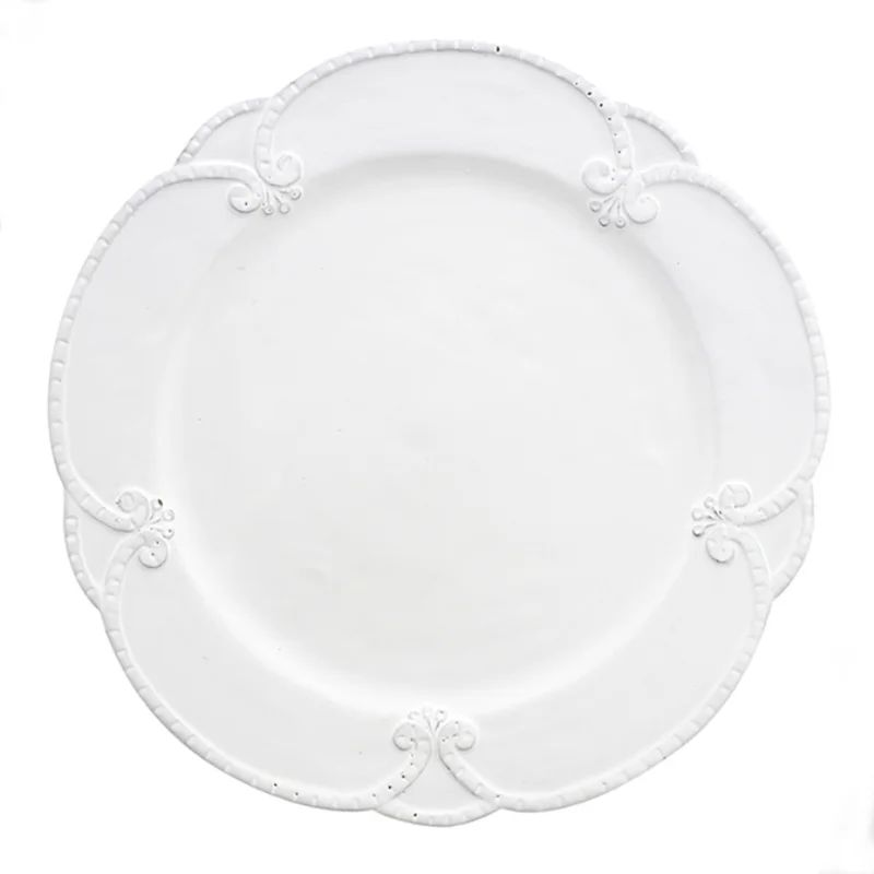 Bella Bianca Rosette 11.25" Dinner Plate (Part number: BBS1004) | Wayfair North America