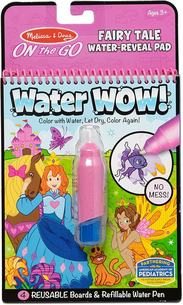 Melissa & Doug On the Go Water Wow! Reusable Water-Reveal Activity Pad - Fairy Tale - Imagine Ink... | Amazon (US)
