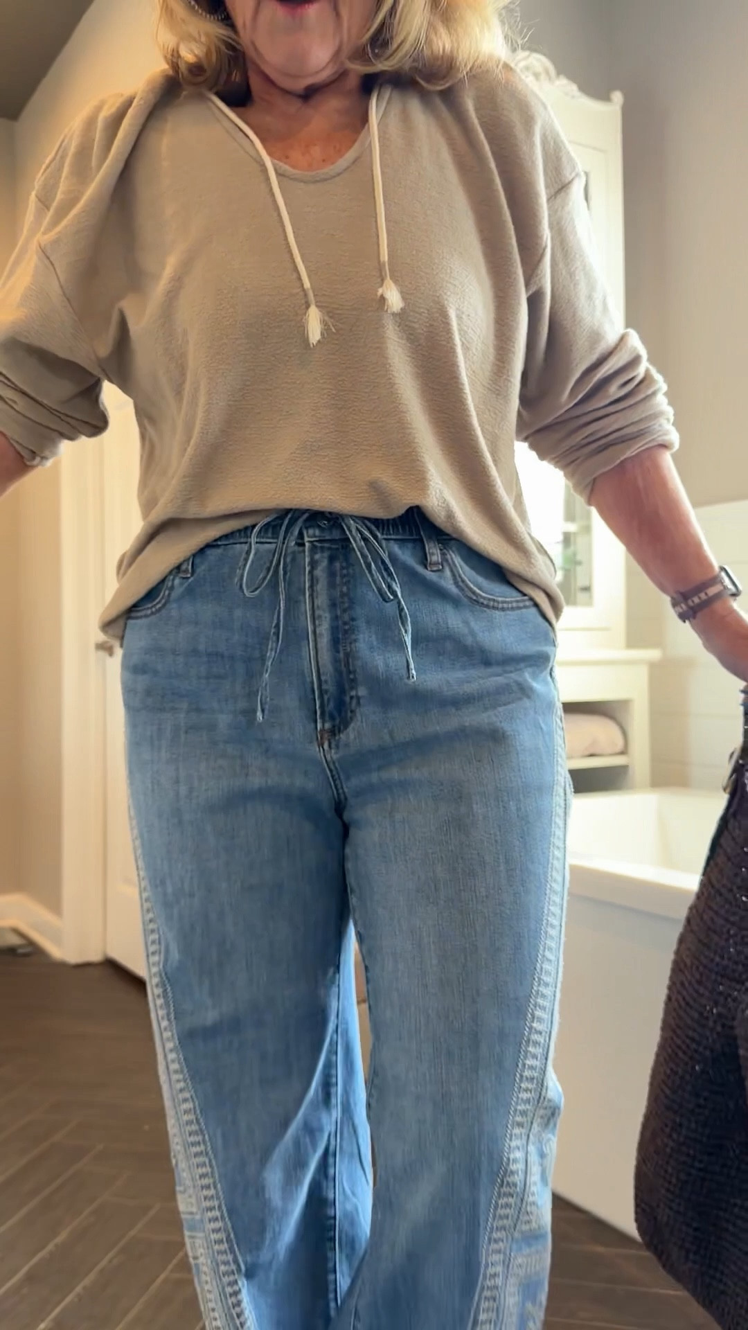 New embroidered jeans by Chicos wearing size 1.0 They’re an ankle length 
Hoodie is lightweight wearing size medium 
Shoes are very comfortable 

Linking some Chicos favorites for the BOGO 50% off sale 


#LTKOver40 #LTKSaleAlert #LTKootd