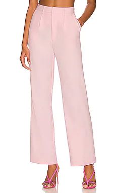 Bardot Maison Straight Leg Pant in Soft Pink from Revolve.com | Revolve Clothing (Global)