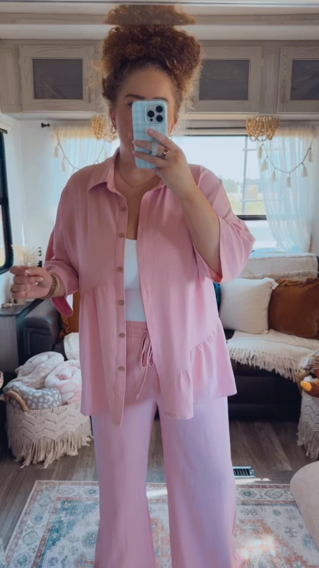 Matching sets will forever have a place in my closet. 🤍🌸 Throw on a supportive tank underneath, add a cute sandal, and you have an outfit that looks polished with almost zero effort.👏 Amazon Fashion | Amazon Two-Piece Set | Pink Matching Set | Pink Button Down | Wide Leg Pants | Linen Look Set | Summer Matching Set | Chic Summer Outfit | Vacation Outfit | Resort Wear | Brunch Outfit | Built-In Bra Tank | Supportive Tank Top | White Tank Top | Pearl Sandals | Casual Chic | Elevated Basics | Lightweight Summer Outfit | Travel Outfit | Comfortable Fashion | Summer Style | Amazon Finds | LTK Fashion | Outfit Inspiration 🌸🤍

#LTKdayinmylife #LTKootd #LTKgrwm