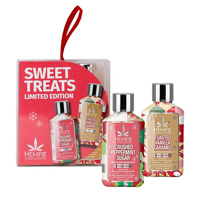 Hempz Mini Sweet Treats, Holiday Lotion Gift Set, Vanilla Caramel and Crushed Peppermint Mini Bod... | Amazon (US)