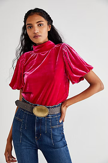 Claudia Velvet Tee | Free People (Global - UK&FR Excluded)