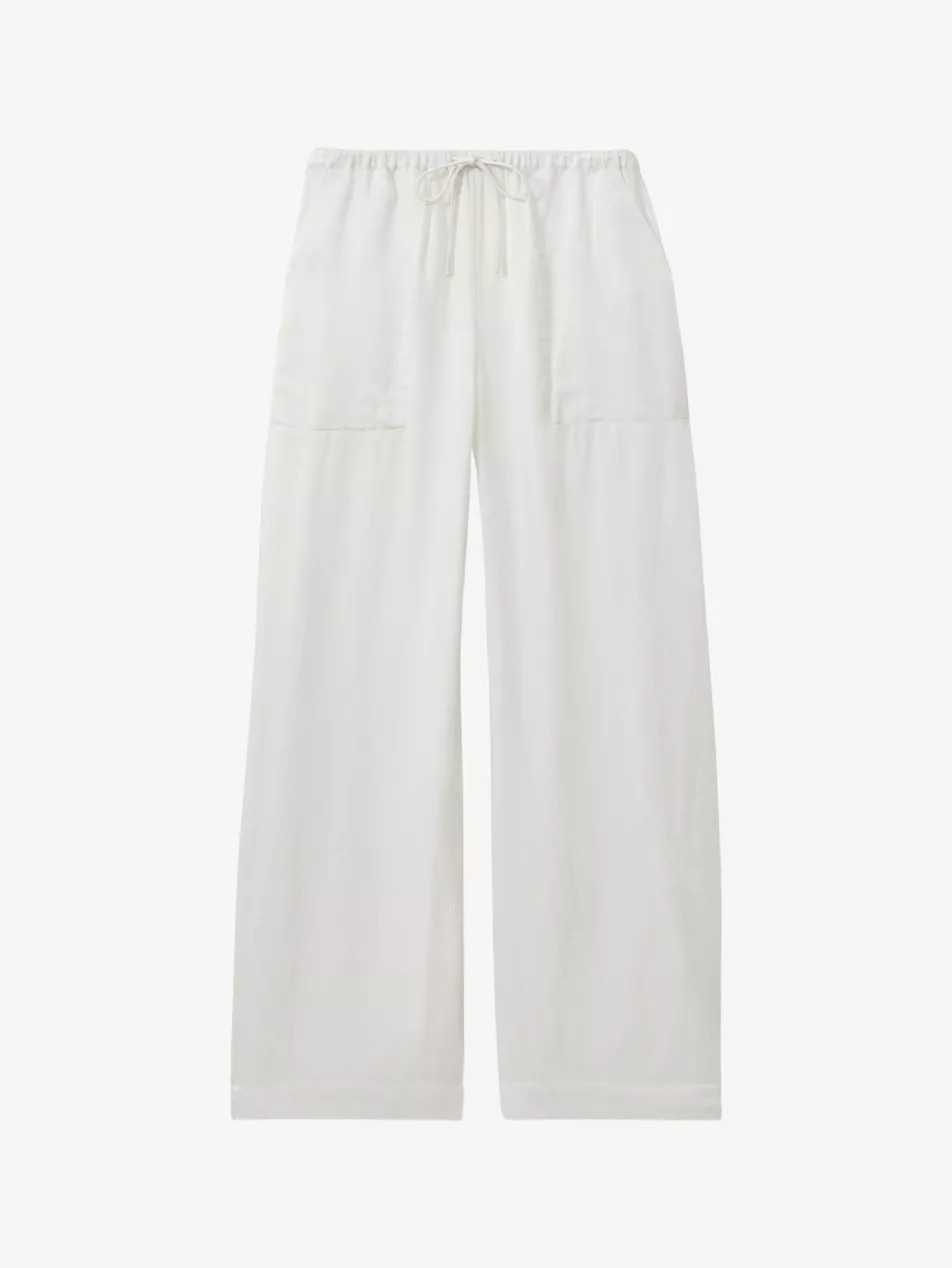 Eddie wide-leg high-rise cotton trousers | Selfridges