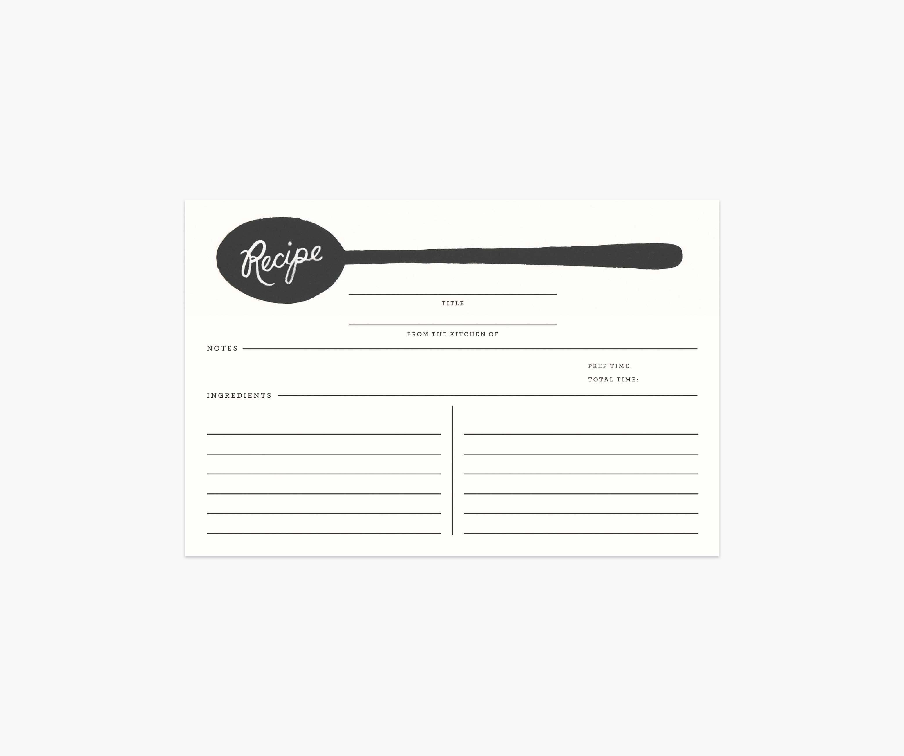Charcoal Spoon Recipe Cards | Rifle Paper Co.