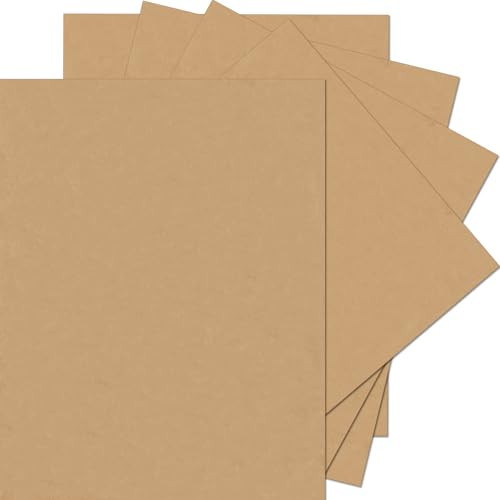 25 Sheets Brown Cardstock Paper 8.5 x 11 inches, 250 GSM/92 lb Thick Kraft Paper Card Stock for DIY Cards, Invitations, Menus, Cardstock Printer Scrapbook Cardboard Papers for Crafts | Amazon (US)
