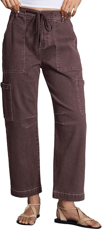 Dokotoo Jeans for Women High Waisted Wide Leg Cargo Pants Loose Baggy Jeans | Women Fashion Cloth... | Amazon (US)