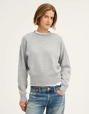 Relaxed Crewneck Sweater in Merino-Silk Blend | Madewell