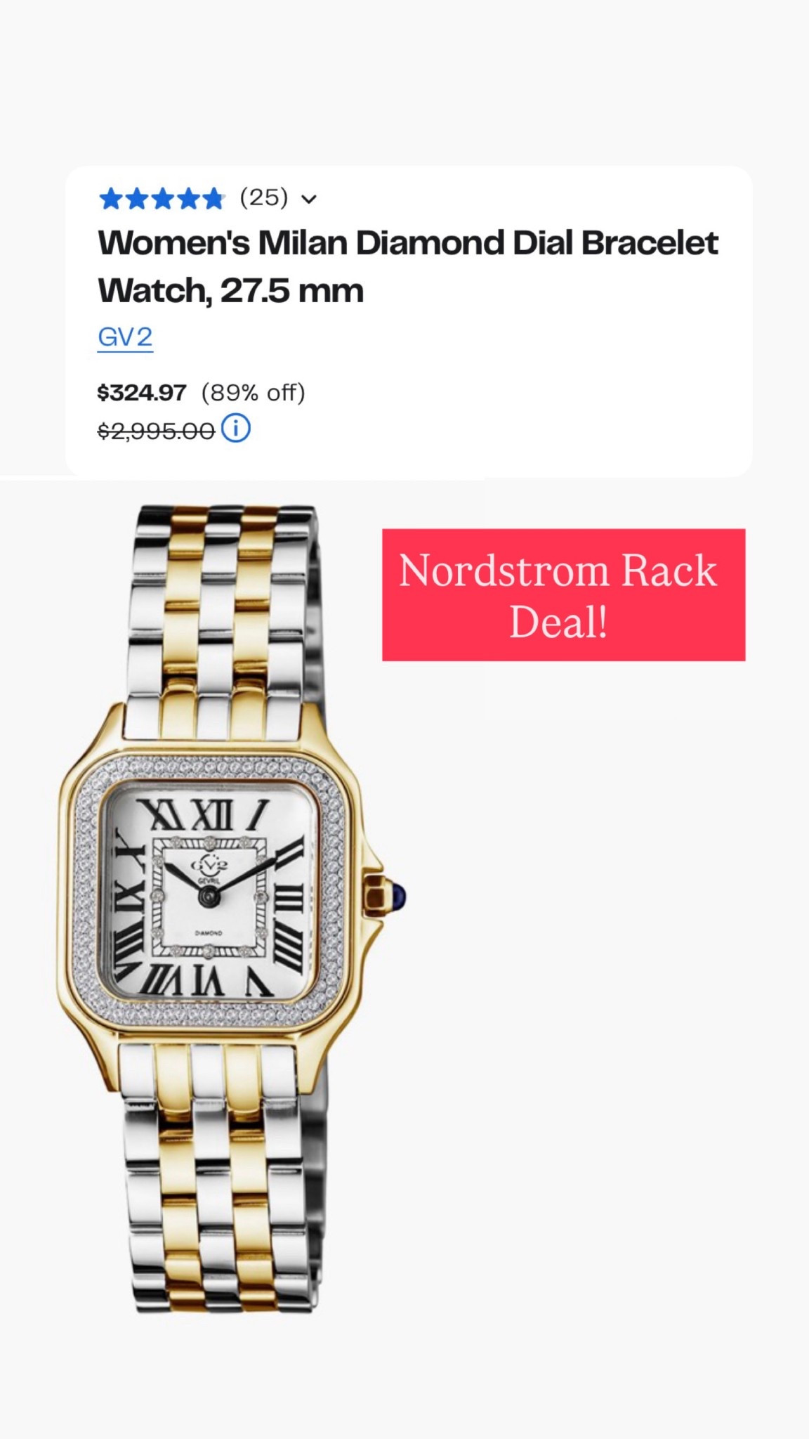 Nordstrom rack 
Watch on sale 
Watch 
Women’s watch 
Mother’s Day 

#LTKSaleAlert #LTKdayinmylife #LTKOver40
