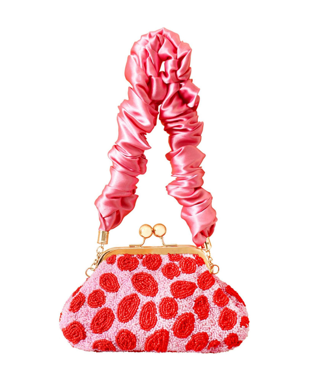 Arnoldi Daisy Hand-beaded Clutch Bag In Pink & Red - Pink | Macy's