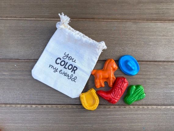 Cowboy Crayons  Kids Valentines  Easter Basket Stuffers  - Etsy | Etsy (US)