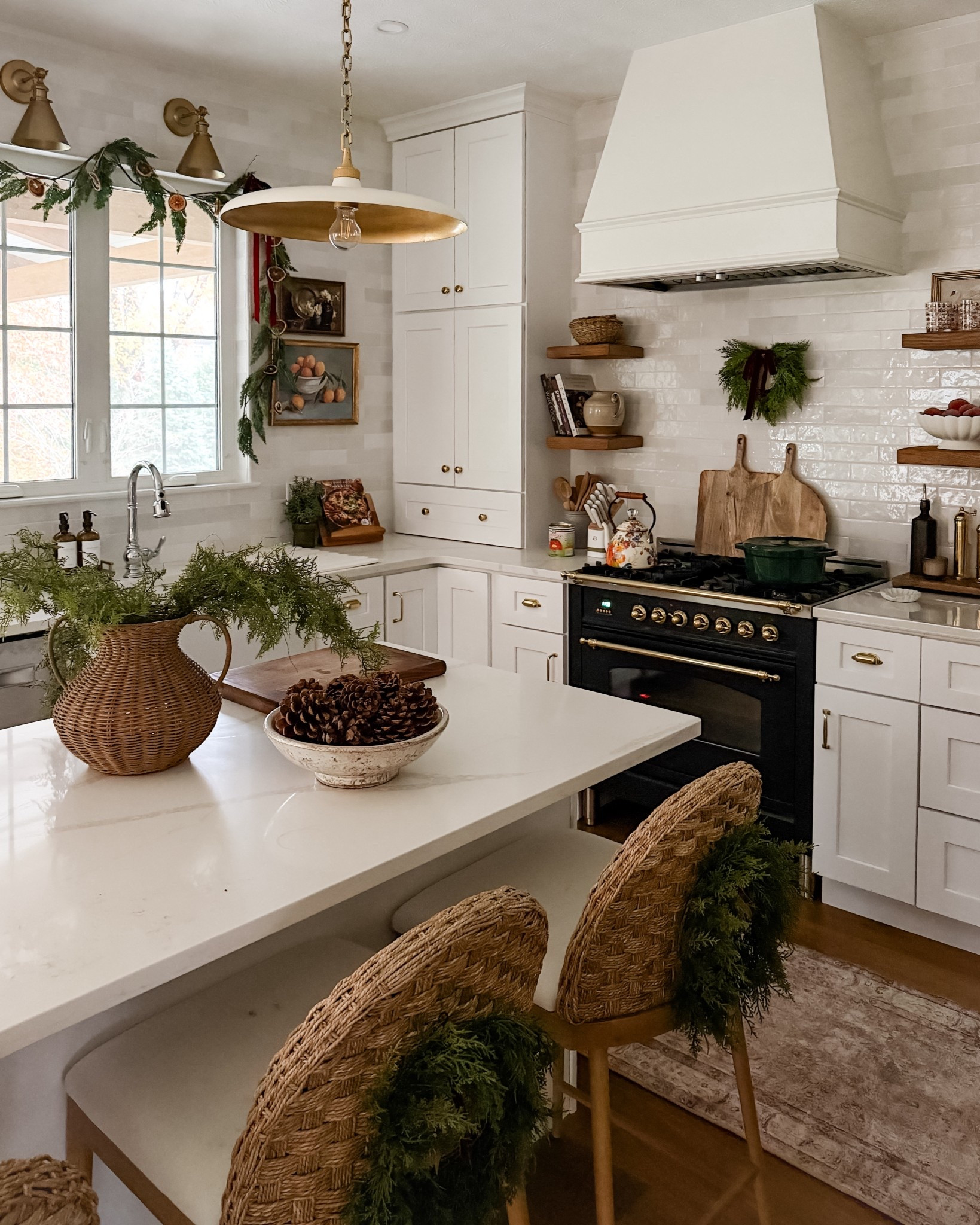 Don’t skimp on the kitchen when you’re decorating for the holidays. And it doesn’t have to be a lot! Garlands, wreaths, stems—all fair game. 

#LTKHome #LTKHoliday #LTKSaleAlert