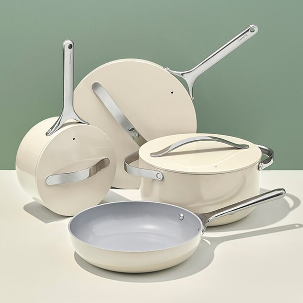 4-PIECE CERAMIC COOKWARE SET, CREAM | Indigo (CA)