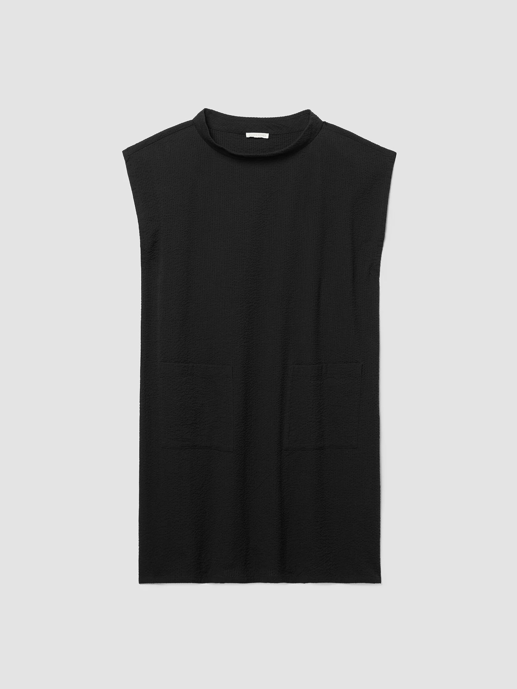 Organic Cotton Ripple Mock Neck Dress | Eileen Fisher