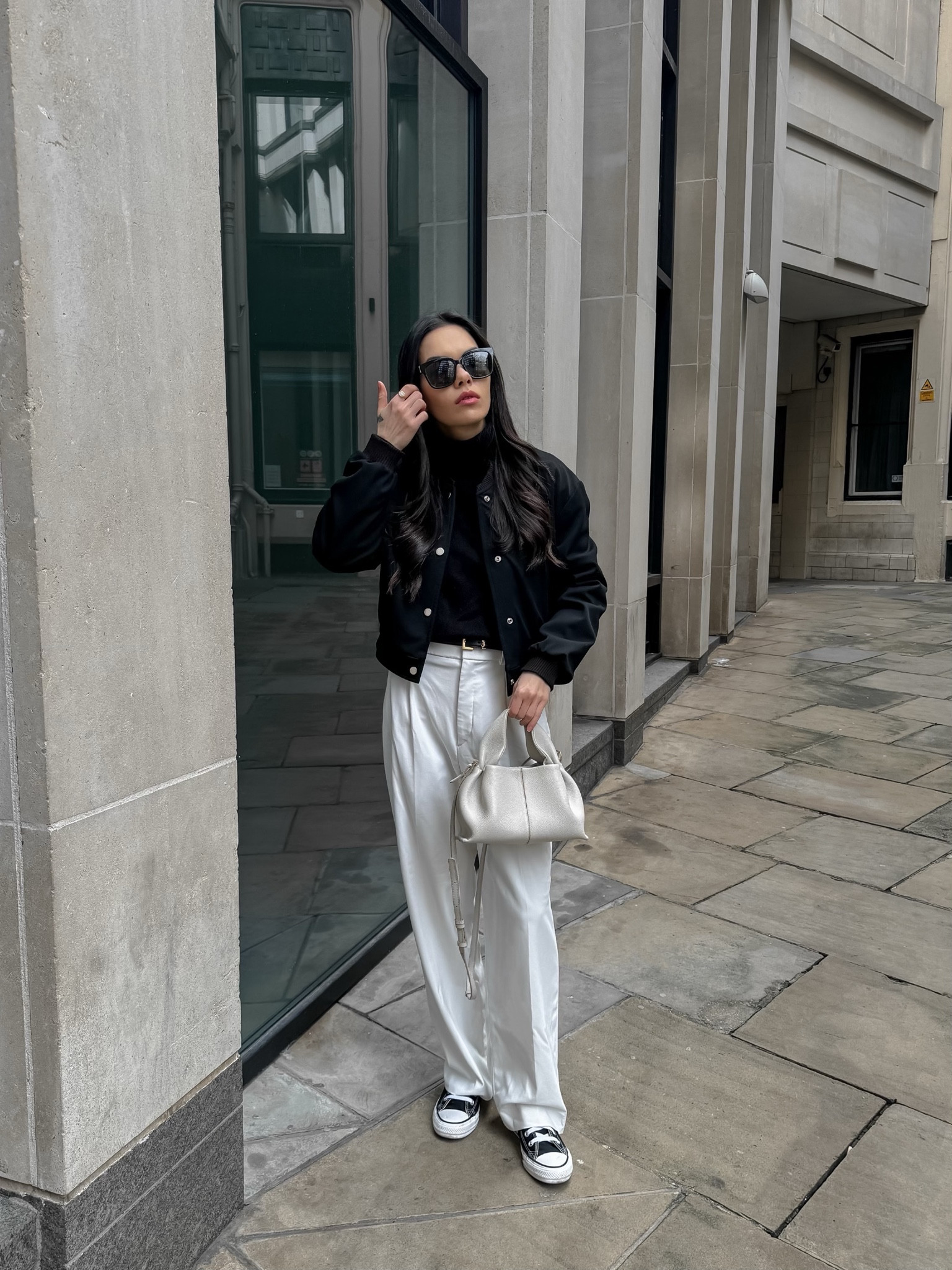 Monochrome look🖤🤍 bomber jackets are back for Spring! 

#LTKSeasonal #LTKshoecrush #LTKstyletip