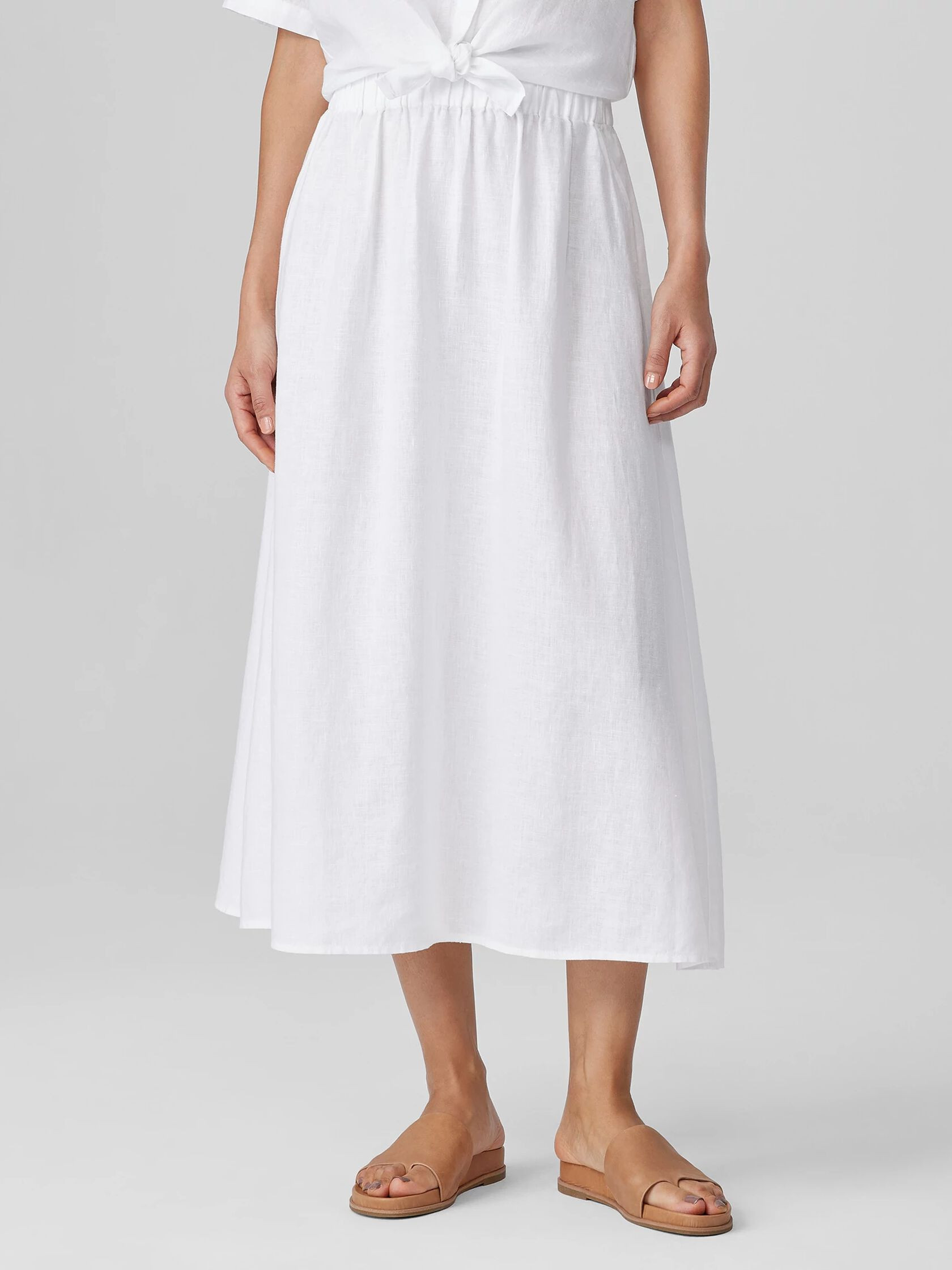 Organic Linen Pocket Skirt | Eileen Fisher