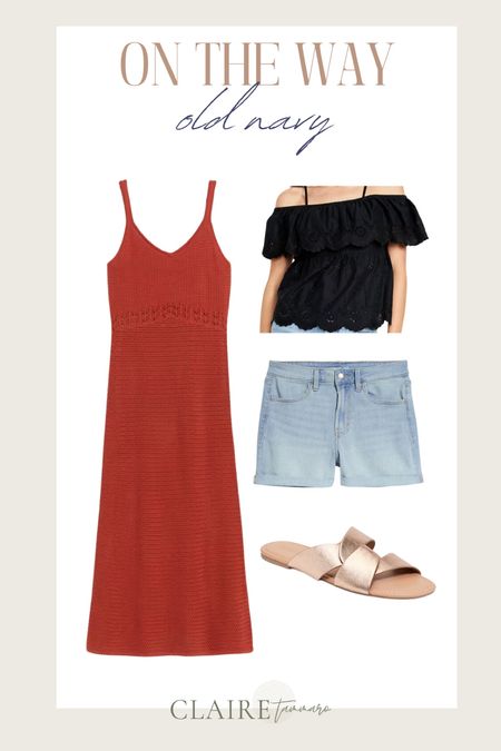 Old Navy outfits on the way 🙌🏼 

I went with a Medium petite in the dress and top and a 6 in the shorts. How cute are those sandals?! 

#LTKSeasonal #LTKStyleTip #LTKFindsUnder50