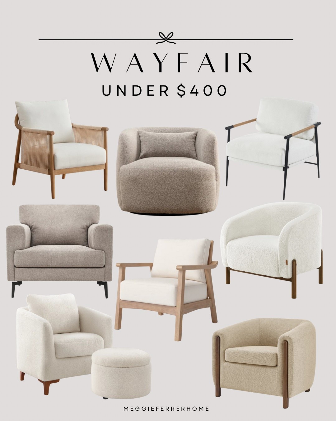 I’m all about a good accent chair—and these are all under $400! From boucle to wood frames, every single one brings the cozy and the style. Perfect for a reading nook or living space refresh. 🤎

 #wayfairpartner #wayfair #accentchair #affordablehomefinds



#LTKSaleAlert #LTKStyleTip #LTKHome