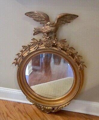 Large Federal Style Eagle Carved Gilt Round Mirror | eBay AU