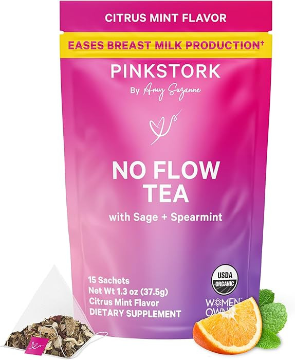 Pink Stork No Flow Weaning Tea - Organic Sage, Parsley, Mint - Supports Natural Transition from B... | Amazon (US)