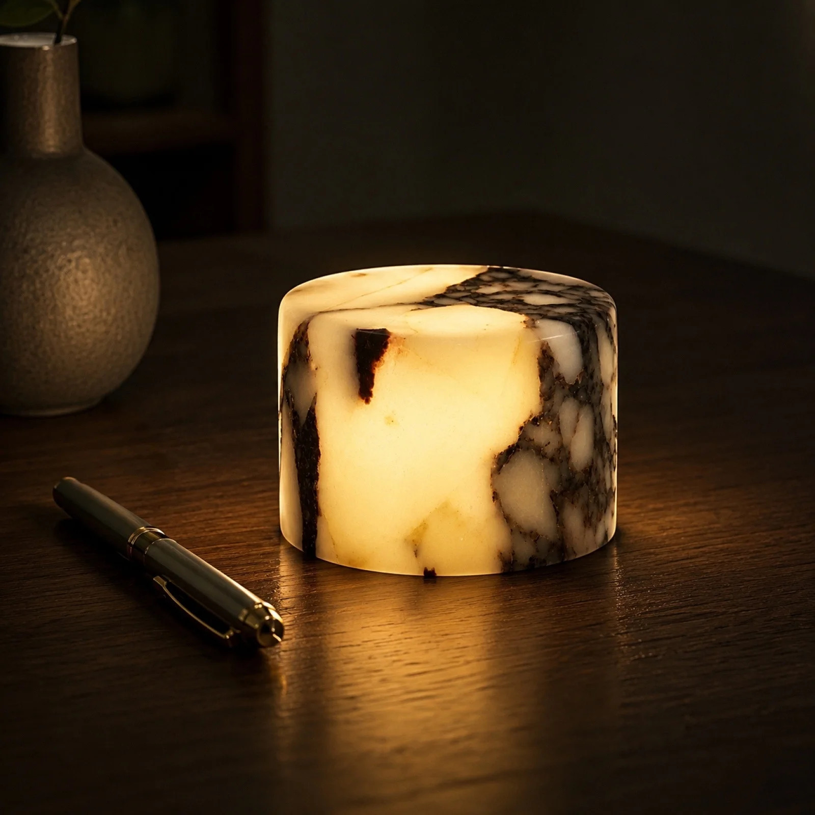 Premium Marble Style Tap Control Bedside Lamp, Bluetooth Wireless Charging Night Light, Multi-Color RGB Ambient Light for Bedroom Living Room Desktop Home Decor - Walmart.com | Walmart (US)