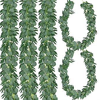 Amazon.com: Teldrassil 5 Packs Artificial Eucalyptus Garland with Willow Leaves Fake Wedding Garl... | Amazon (US)