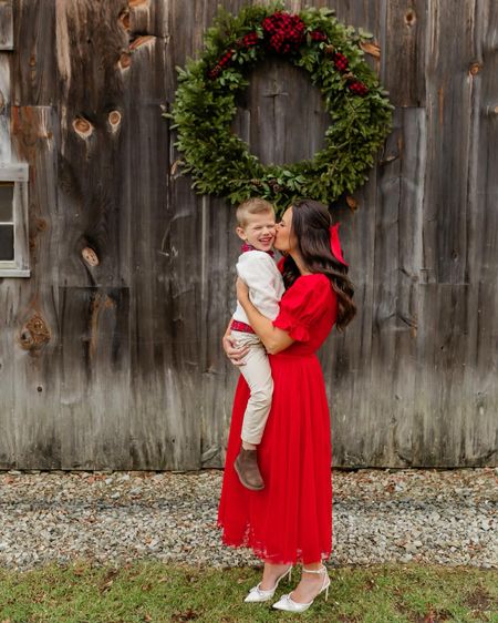 Christmas outfit. Christmas party outfit. Holiday outfit. Holiday dress. Christmas dress. Mother and son outfits. Boy Christmas outfit. 

#christmasoutfits #holidayoutfit #holidaystyle

#LTKHoliday #LTKstyletip #LTKkids