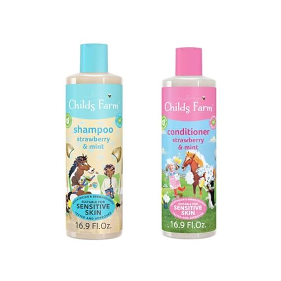 Childs Farm, Kids Shampoo and Conditioner for Dry, Sensitive, Eczema-prone Skin & Scalp, Strawber... | Amazon (US)