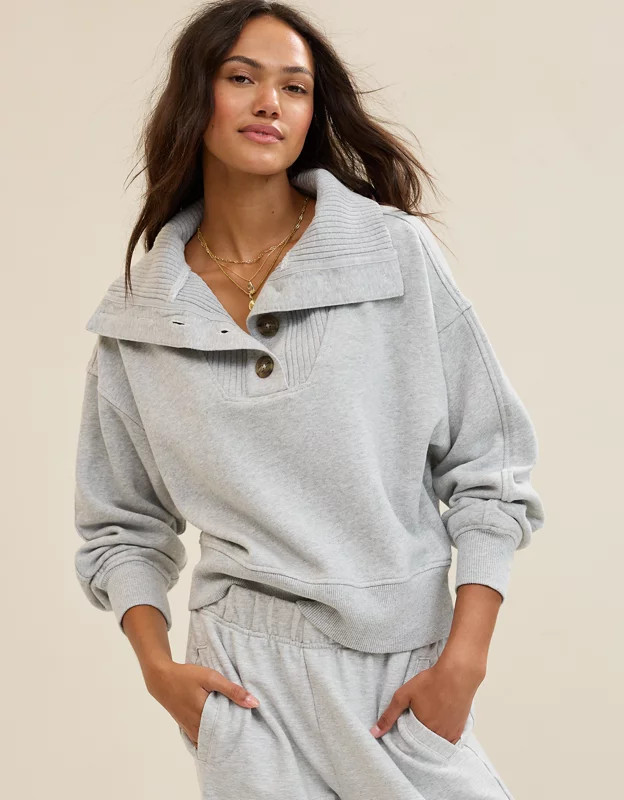 Aerie Best Button Sweatshirt | American Eagle Outfitters (US & CA)