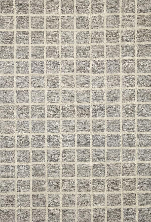 Chris Loves Julia x Loloi Polly Collection POL-05 Slate / Ivory 7'-9" x 9'-9" Area Rug | Amazon (US)