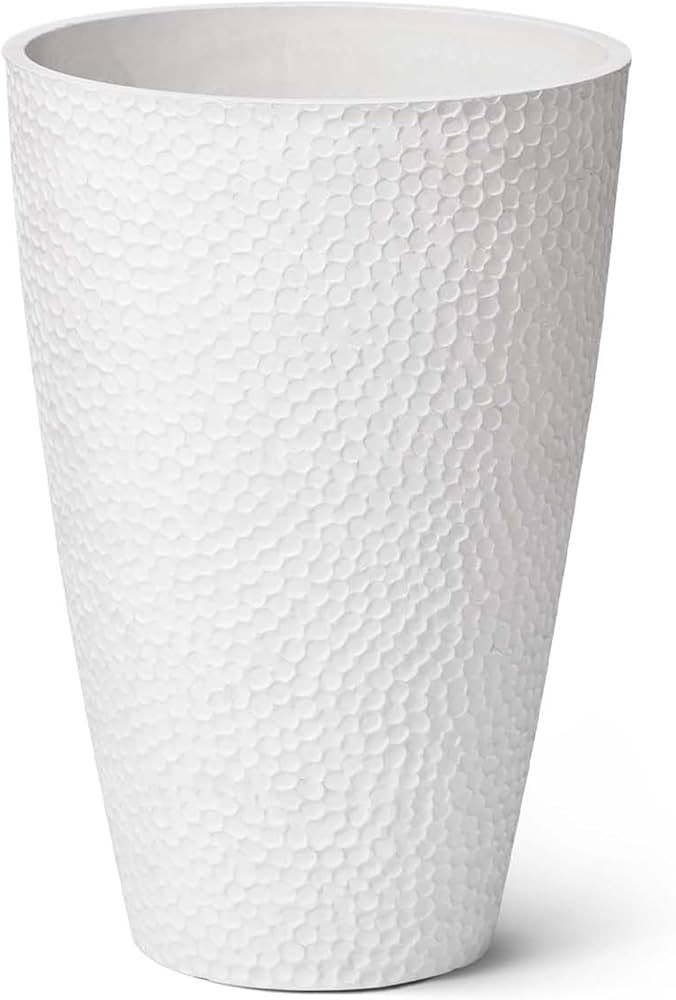 LA JOLIE MUSE Tall White Planter for Indoor Plants,20 Inch Tall Round Planter, Modern Flower Pot ... | Amazon (US)