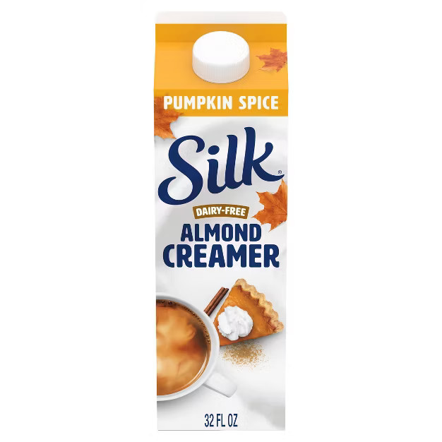 Silk Pumpkin Spice Dairy-Free Almond Milk Coffee Creamer - 1qt | Target