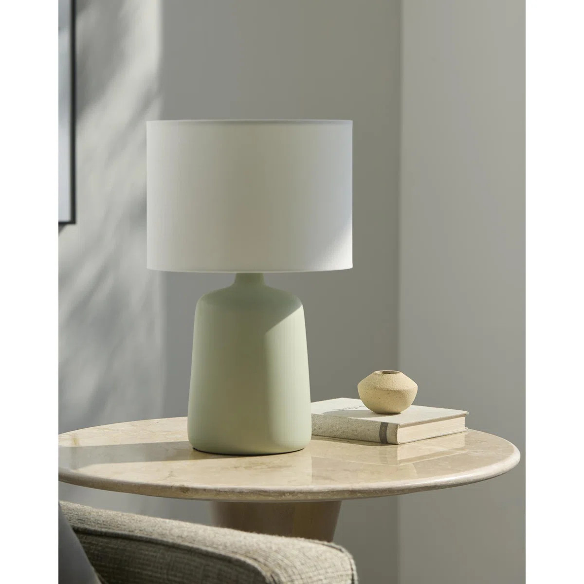 Elio Ceramic Table Lamp with Linen Shade | Wayfair North America