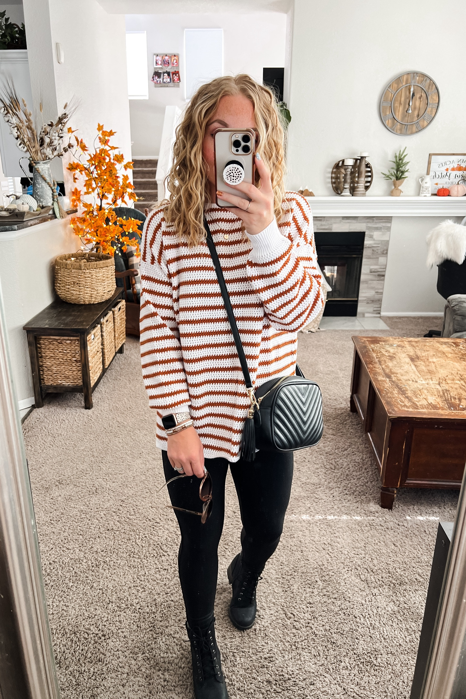 ON SALE + COUPON Orange and white striped sweater with faux leather leggings, black boots and crossbody bag. Grab your regular size with everything 


//Fall outfits 2024, fall fashion finds,petite fashion, casual mom outfit ideas, fall outfit amazon, amazon outfit ideas, casual outfit ideas, outfit inspo, casual fashion, amazon fall fashion,  casual outfit fall, cute casual outfit, outfit ideas fall, amazon shoes, amazon bag, purse, size 4-6, casual fall outfits, casual outfit ideas everyday, fall tops, fall shoes, fall bags #ltkfindsunder100 #ltksalealert #ltkseasonal 

#LTKShoeCrush #LTKFindsUnder50 #LTKStyleTip