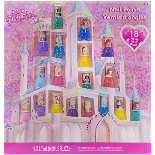 Disney Princess - Townley Girl Castlebox Non-Toxic Peel-Off Nail Polish Set for Girls, Opaque Col... | Walmart (US)