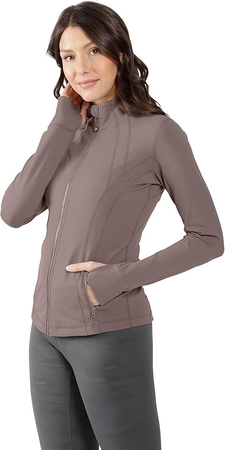 90 Degree By Reflex Women’s Lightweight, Full Zip Running Track Jacket | Amazon (US)